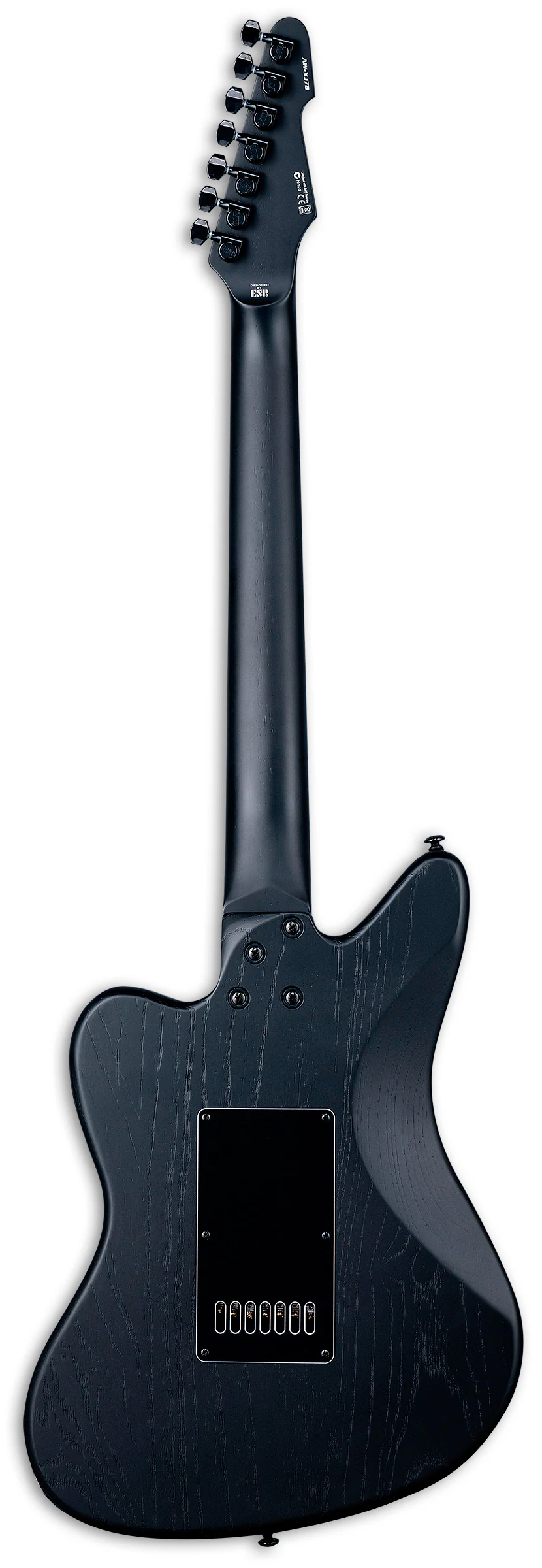 ESP LTD AW-XJ7 B EV BOGS ALEX WADE BARITONE GUITARRA ELECTRICA 7 CUERDAS BLACK OPEN GRAIN SATIN - Image 3