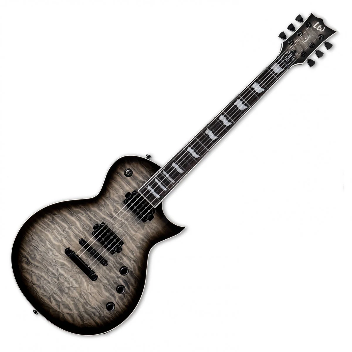 ESP LTD EC1000T QM CB GUITARRA ELECTRICA CHARCOAL BURST - Image 4