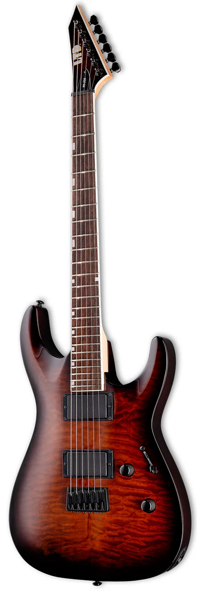 ESP LTD MH200QM HT DBS GUITARRA ELECTRICA DARK BROWN SUNBURST - Image 3
