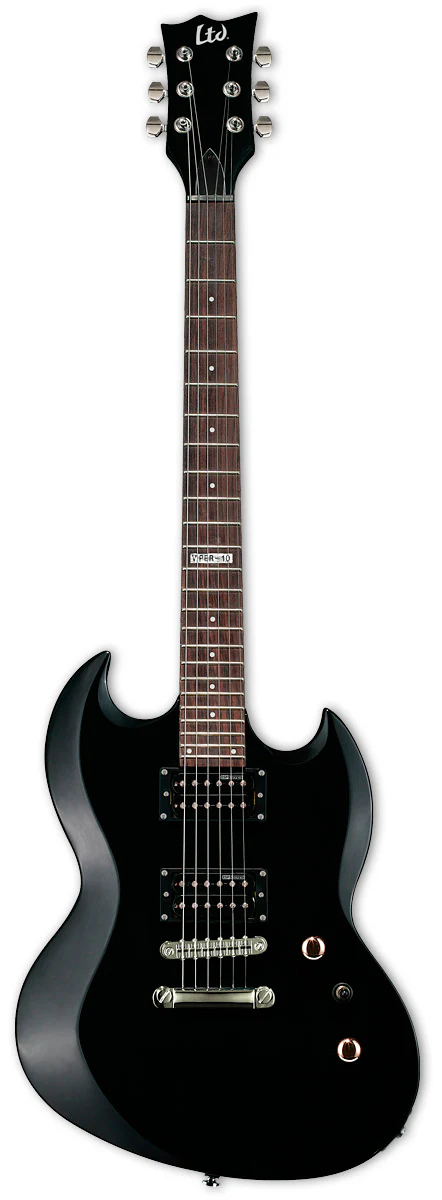 ESP LTD VIPER10 KIT BLK GUITARRA ELECTRICA NEGRA CON FUNDA