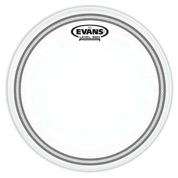 EVANS B12EC2S PARCHE TOM EC2 SST COATED 2 CAPAS BLANCO RUGOSO CON MUFFLE - 12