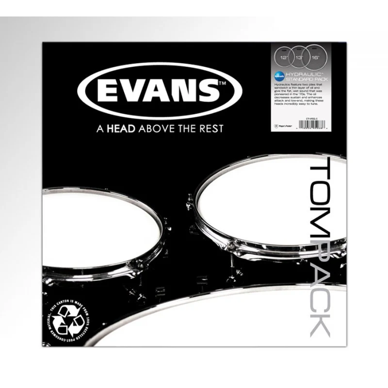 EVANS ETPHYDGLR HIDRAULIC GLASS ROCK PACK DE PARCHES PARA TOM - Image 2
