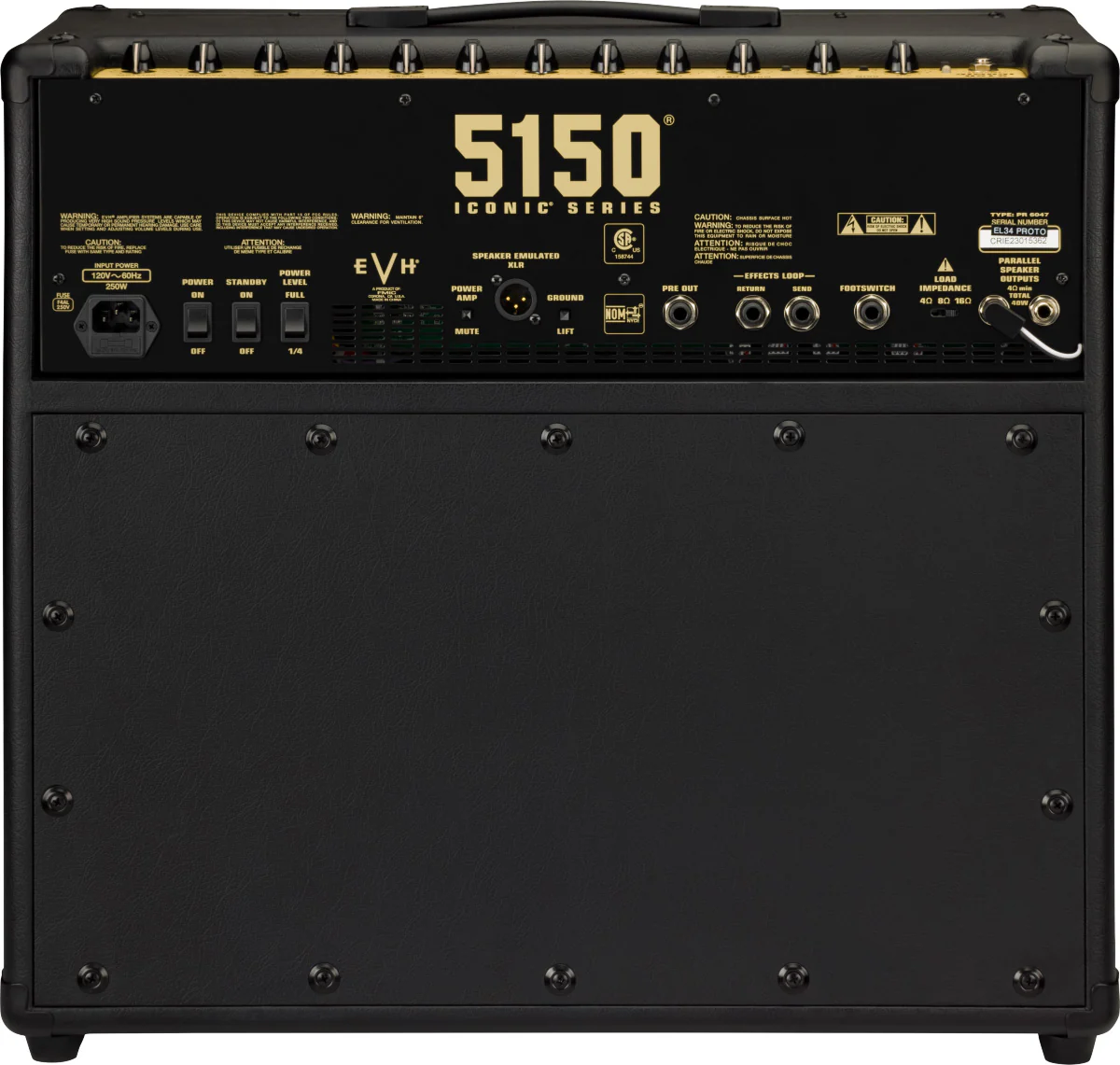 EVH 5150 ICONIC SERIES 40W EL34 1X12 BLK AMPLIFICADOR COMBO GUITARRA ELECTRICA - Image 2