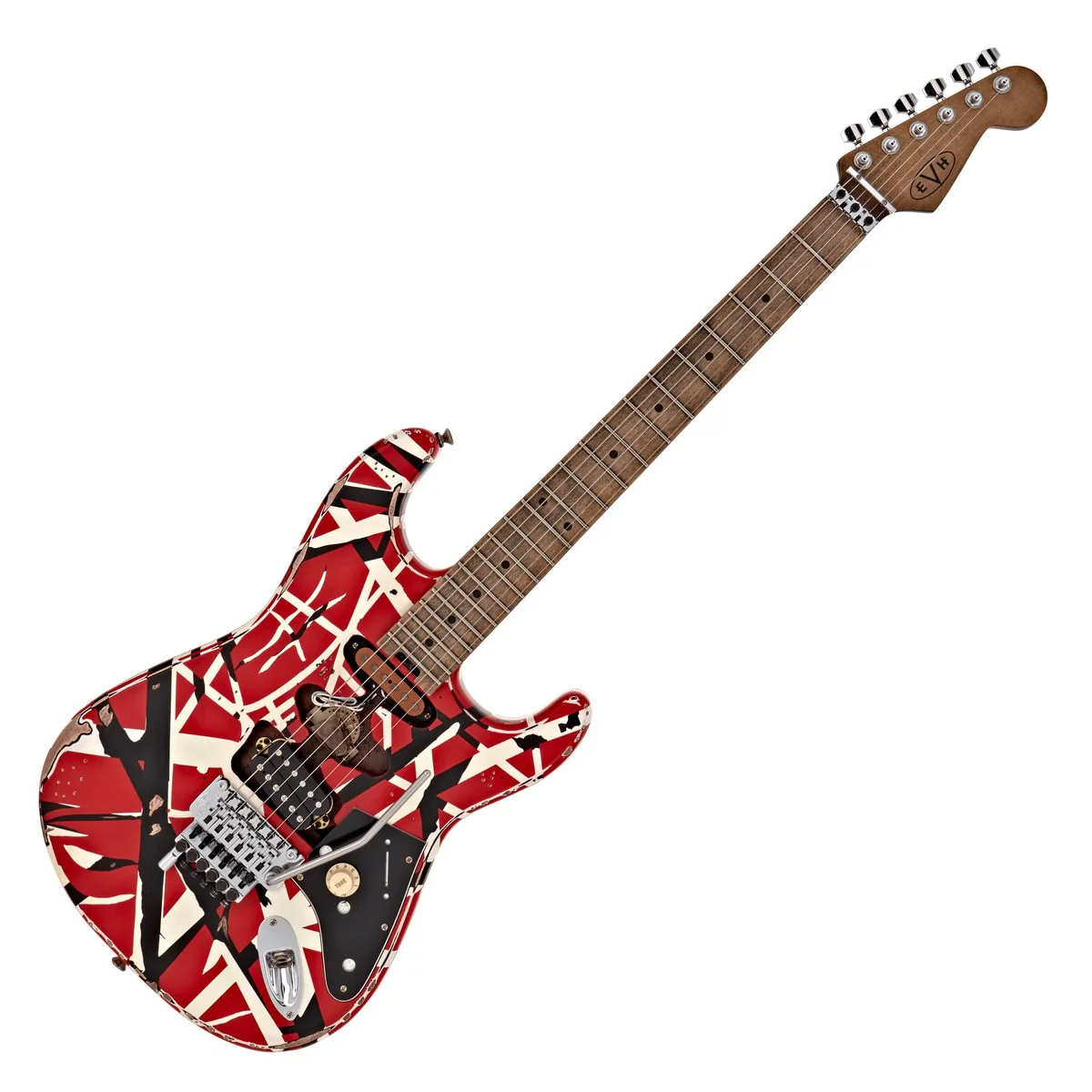 EVH FRANKESTEIN FRANKIE STRIPED SERIES MN GUITARRA ELECTRICA RED WITH BLACK STRIPES - Image 11