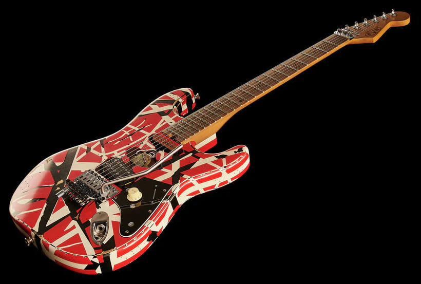 EVH FRANKESTEIN FRANKIE STRIPED SERIES MN GUITARRA ELECTRICA RED WITH BLACK STRIPES - Image 17