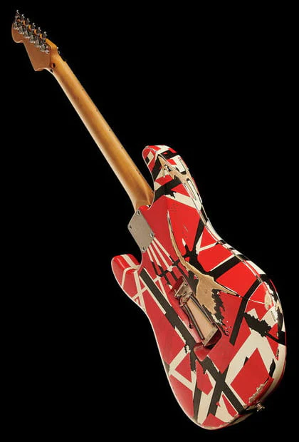 EVH FRANKESTEIN FRANKIE STRIPED SERIES MN GUITARRA ELECTRICA RED WITH BLACK STRIPES - Image 20