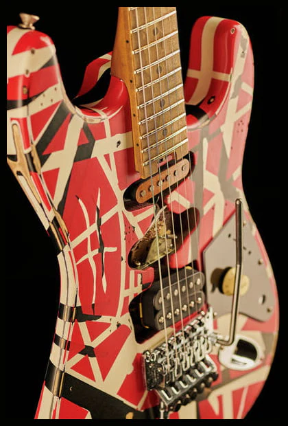 EVH FRANKESTEIN FRANKIE STRIPED SERIES MN GUITARRA ELECTRICA RED WITH BLACK STRIPES - Image 21
