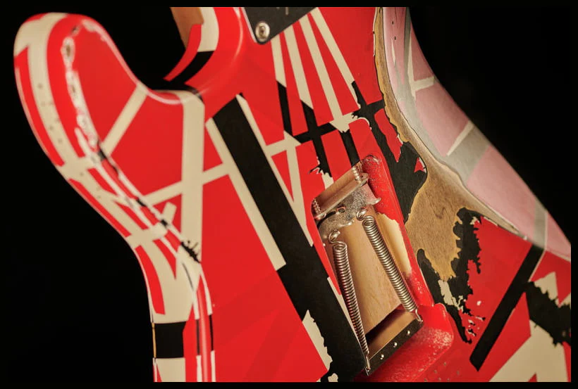EVH FRANKESTEIN FRANKIE STRIPED SERIES MN GUITARRA ELECTRICA RED WITH BLACK STRIPES - Image 22