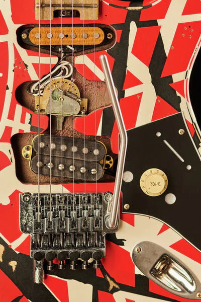 EVH FRANKESTEIN FRANKIE STRIPED SERIES MN GUITARRA ELECTRICA RED WITH BLACK STRIPES - Image 23