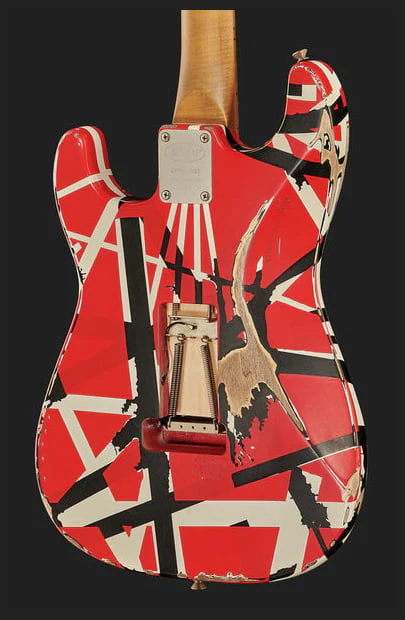 EVH FRANKESTEIN FRANKIE STRIPED SERIES MN GUITARRA ELECTRICA RED WITH BLACK STRIPES - Image 26