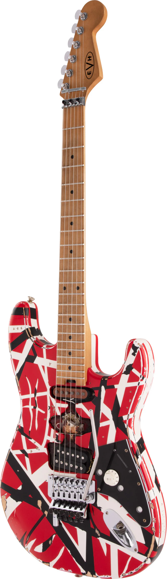 EVH FRANKESTEIN FRANKIE STRIPED SERIES MN GUITARRA ELECTRICA RED WITH BLACK STRIPES - Image 3