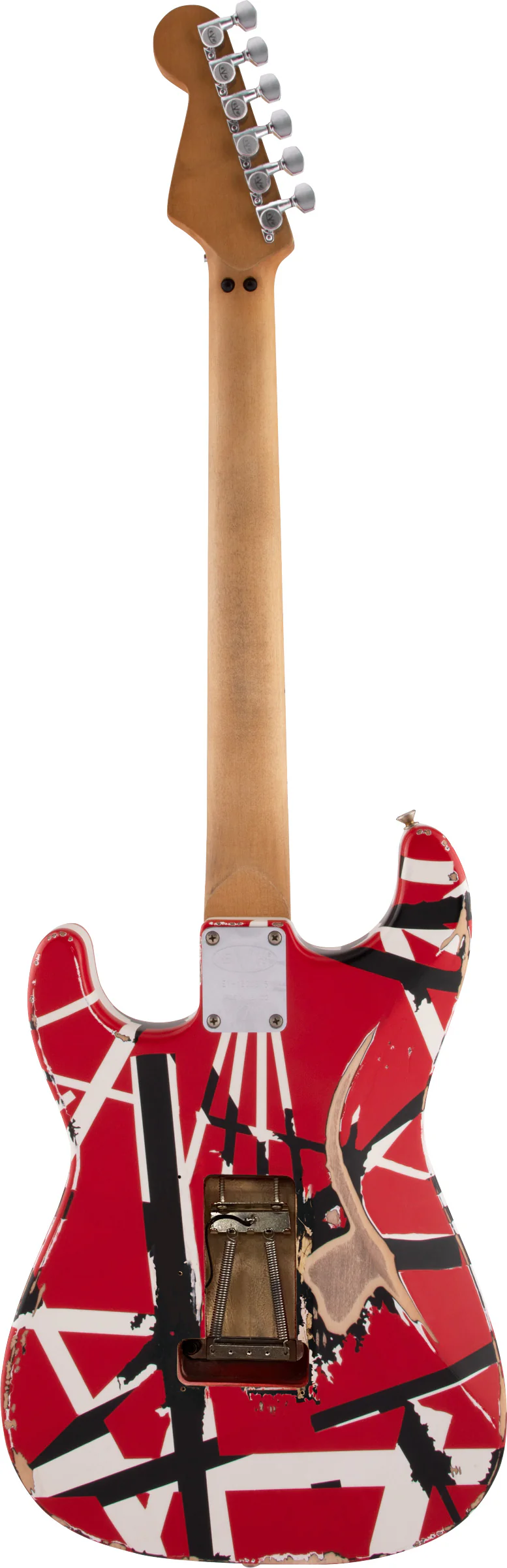 EVH FRANKESTEIN FRANKIE STRIPED SERIES MN GUITARRA ELECTRICA RED WITH BLACK STRIPES - Image 4