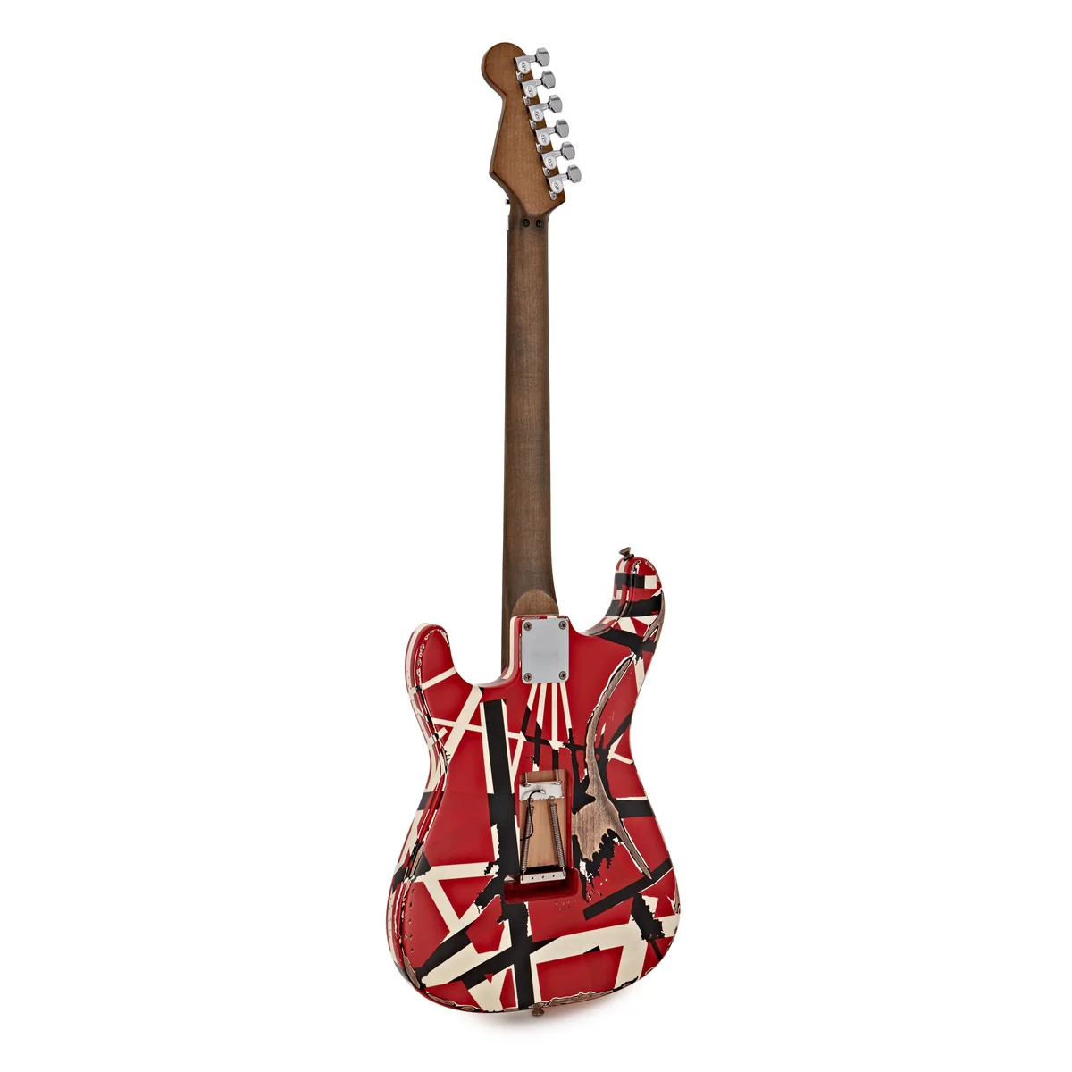 EVH FRANKESTEIN FRANKIE STRIPED SERIES MN GUITARRA ELECTRICA RED WITH BLACK STRIPES - Image 5