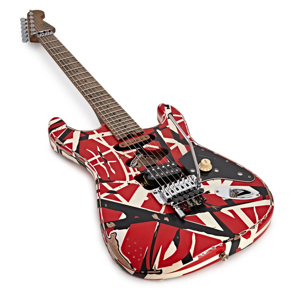 EVH FRANKESTEIN FRANKIE STRIPED SERIES MN GUITARRA ELECTRICA RED WITH BLACK STRIPES - Image 6