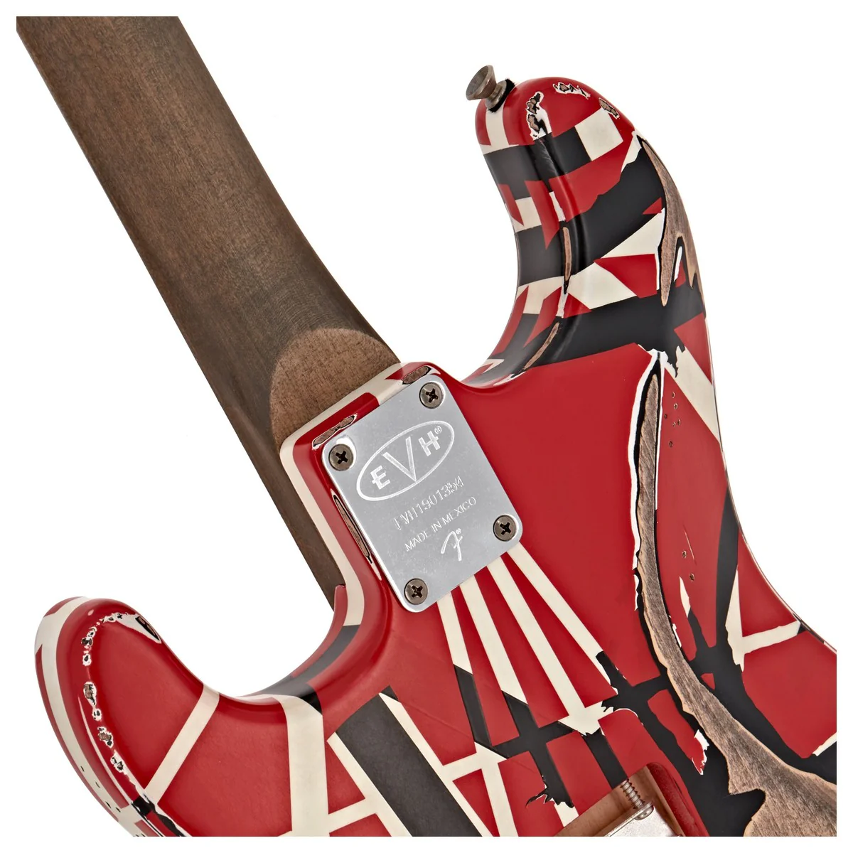 EVH FRANKESTEIN FRANKIE STRIPED SERIES MN GUITARRA ELECTRICA RED WITH BLACK STRIPES - Image 8