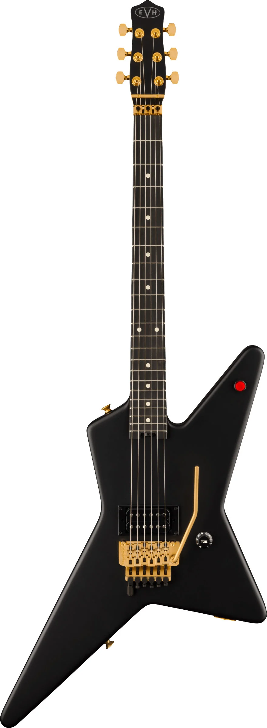 EVH LIMITED EDITION STAR EB GUITARRA ELECTRICA STEALTH BLACK WITH GOLD HARDWARE.