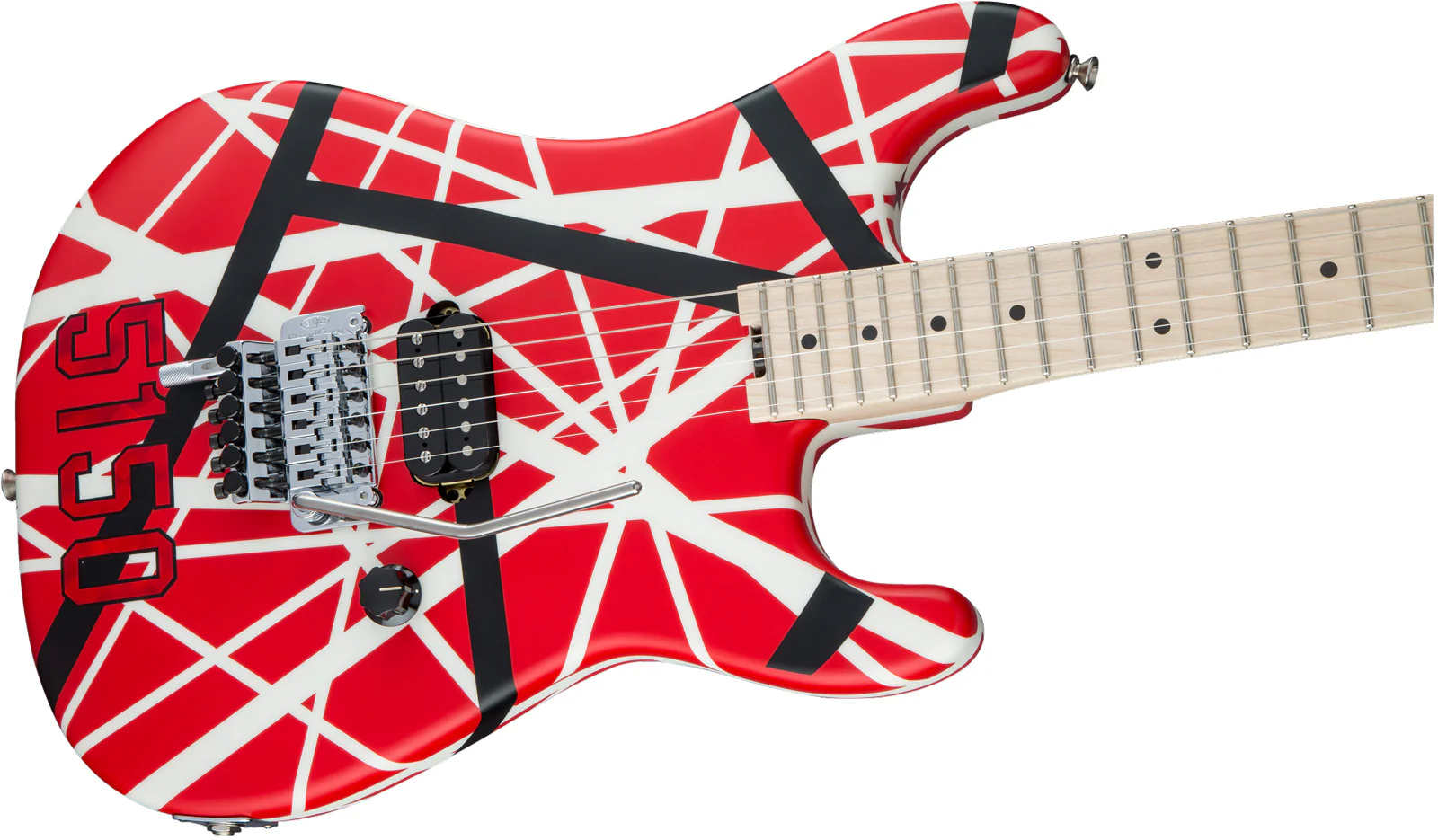 EVH STRIPE SERIES 5150 MN GUITARRA ELECTRICA RED WITH BLACK AND WHITE STRIPES - Image 5