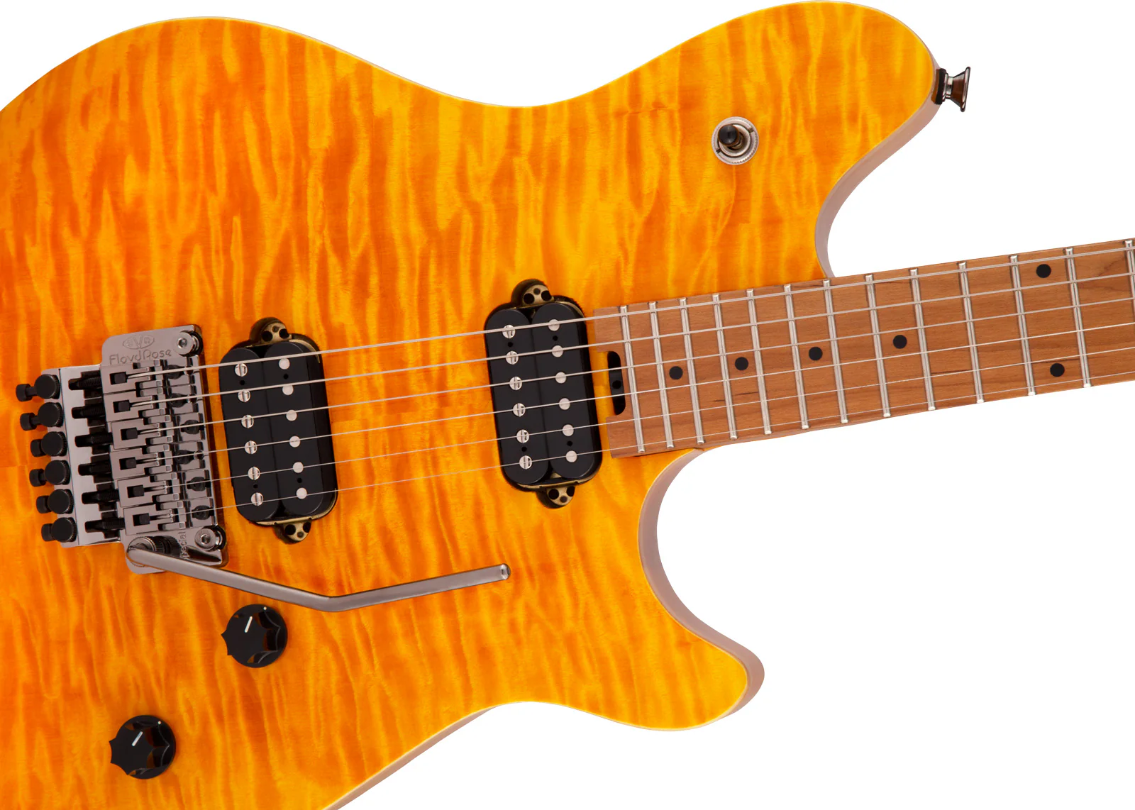EVH WOLFGANG STANDARD QM BKD MN GUITARRA ELECTRICA TRANSPARENT AMBER - Image 6