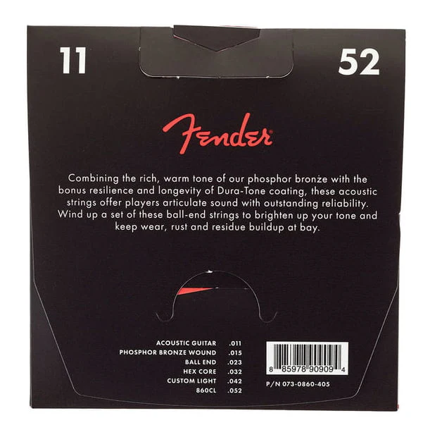 FENDER 0730860405 CUSTOM LIGHT 860CL DURATONE COATED JUEGO CUERDAS GUITARRA ACUSTICA 011-052 - Image 2