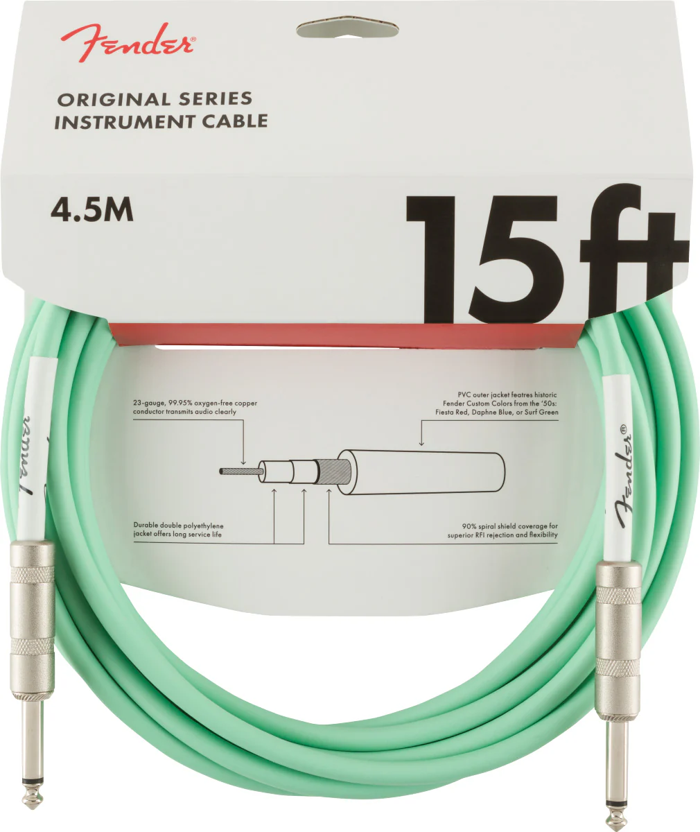 FENDER 0990515058 ORIGINAL CABLE INSTRUMENTO 4.5 METROS SURF GREEN. - Image 3