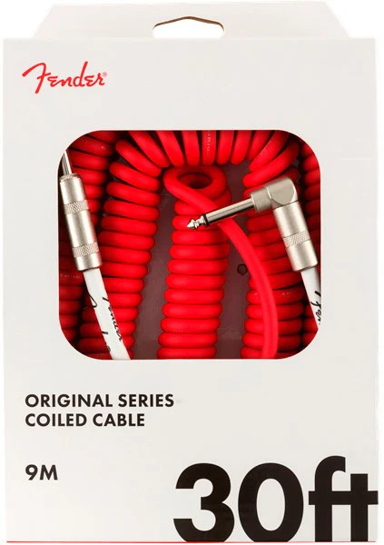 FENDER 0990823005 ORIGINAL SERIES CABLE INSTRUMENTO RIZADO JACK RECTO ANGULADO 9M FIESTA RED. - Image 4