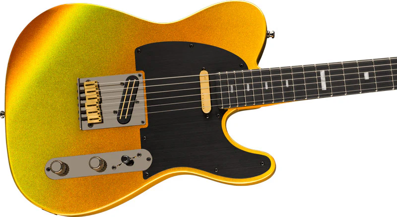 FENDER 75TH ANN AMERICAN ULTRA II TELECASTER EB GUITARRA ELECTRICA LIQUID GOLD - Image 3