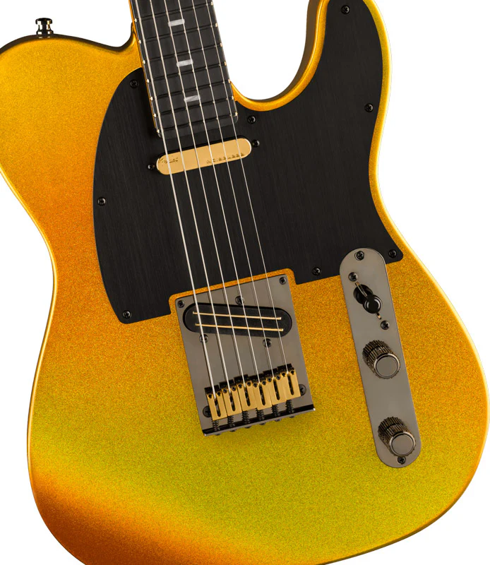 FENDER 75TH ANN AMERICAN ULTRA II TELECASTER EB GUITARRA ELECTRICA LIQUID GOLD - Image 4