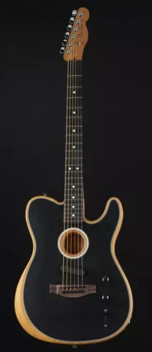 FENDER ACOUSTASONIC PLAYER TELECASTER RW GUITARRA ELECTROACUSTICA BRUSHED BLACK - Image 8