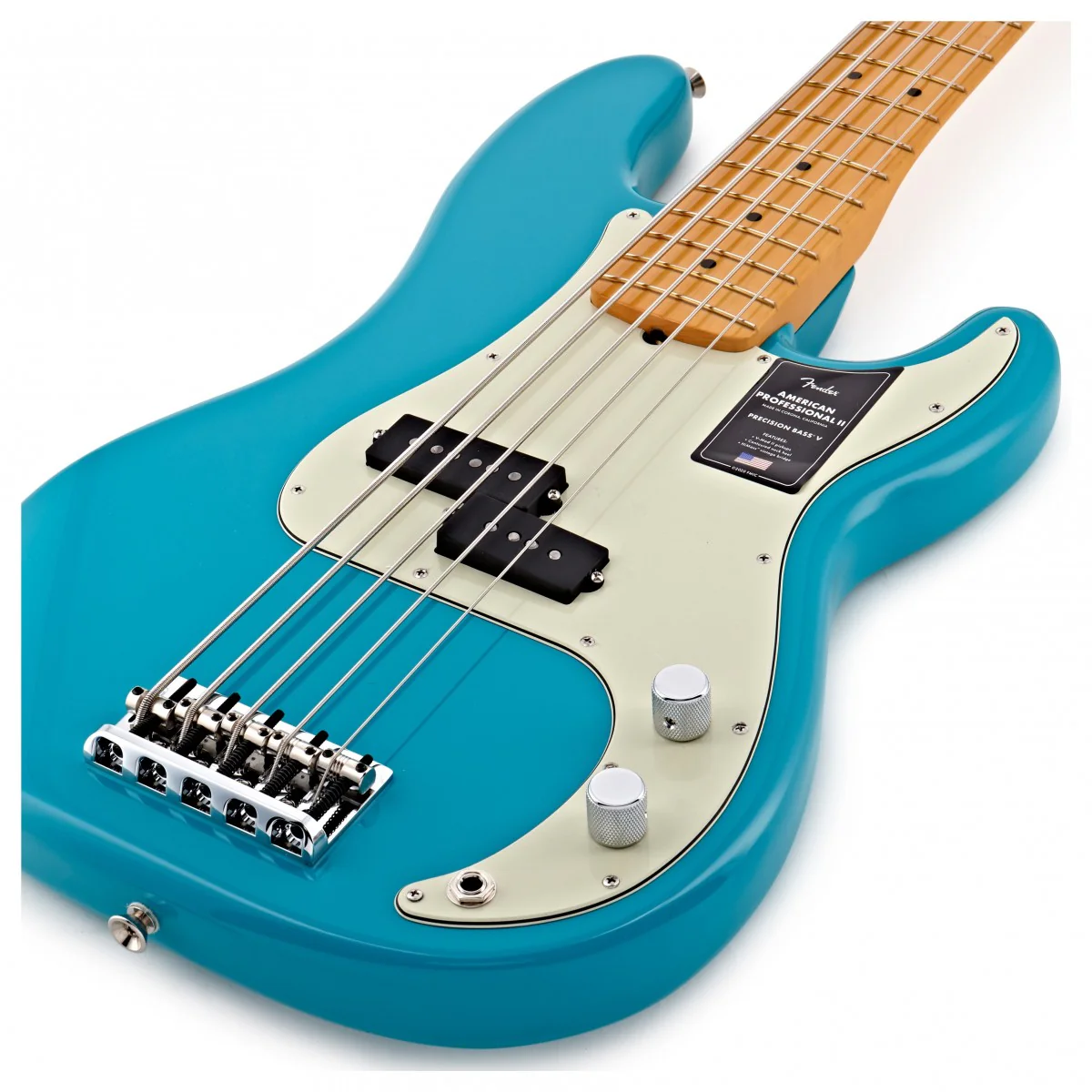 FENDER AMERICAN PROFESSIONAL II PRECISION BASS V MN BAJO ELECTRICO 5 CUERDAS MIAMI BLUE - Image 10