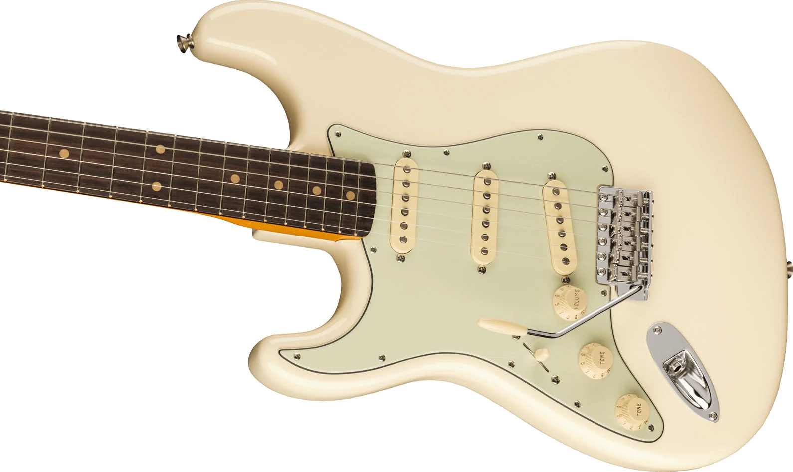 FENDER AMERICAN VINTAGE II 1961 STRATOCASTER LH RW GUITARRA ELECTRICA OLYMPIC WHITE PARA ZURDOS - Image 3