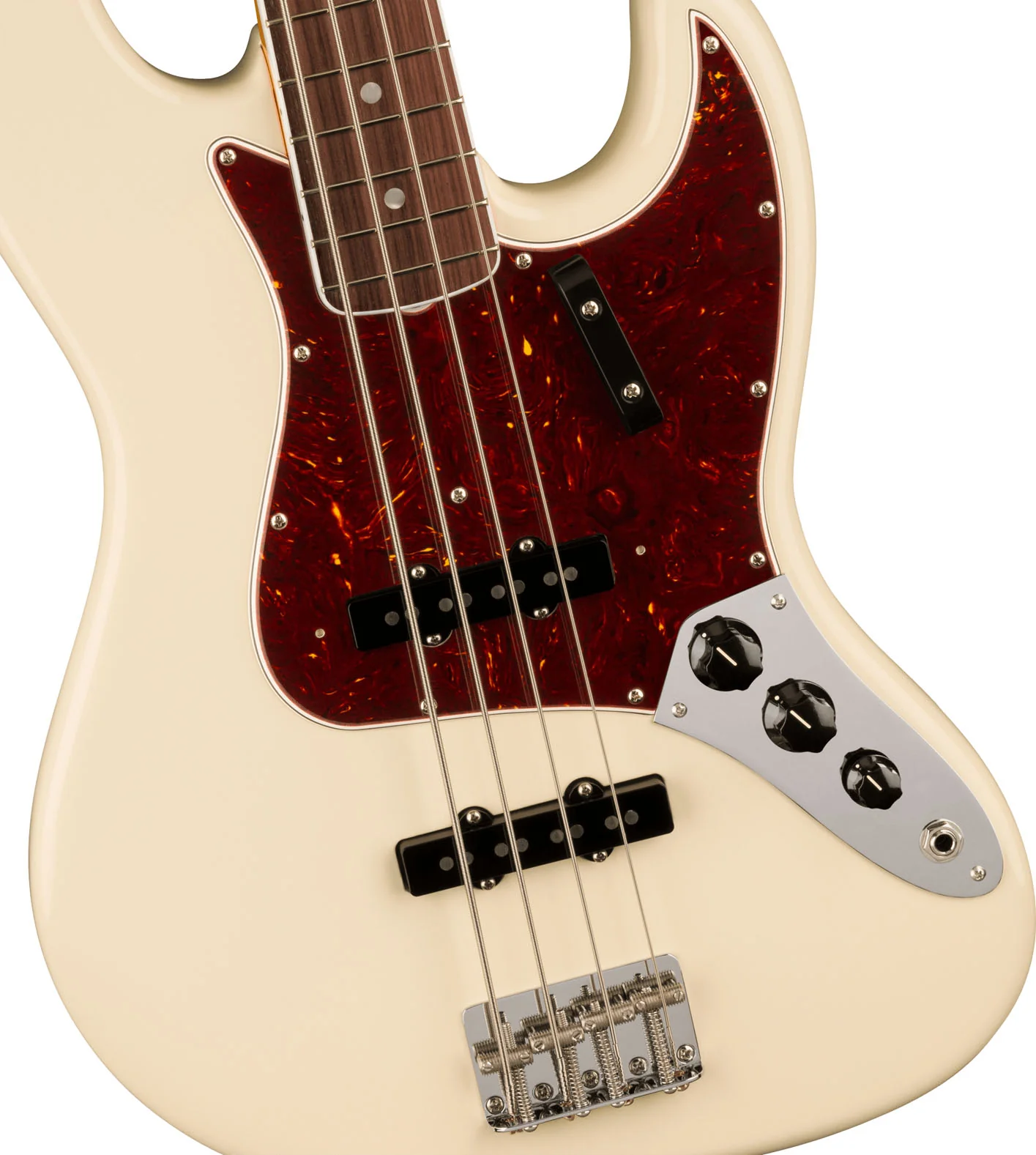 FENDER AMERICAN VINTAGE II 1966 JAZZ BASS RW BAJO ELECTRICO OLYMPIC WHITE - Image 4