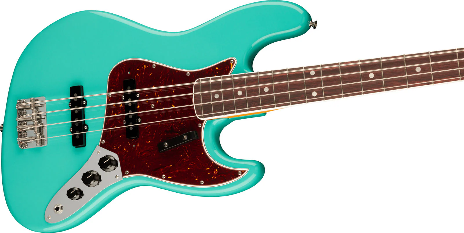 FENDER AMERICAN VINTAGE II 1966 JAZZ BASS RW BAJO ELECTRICO SEA FOAM GREEN - Image 3