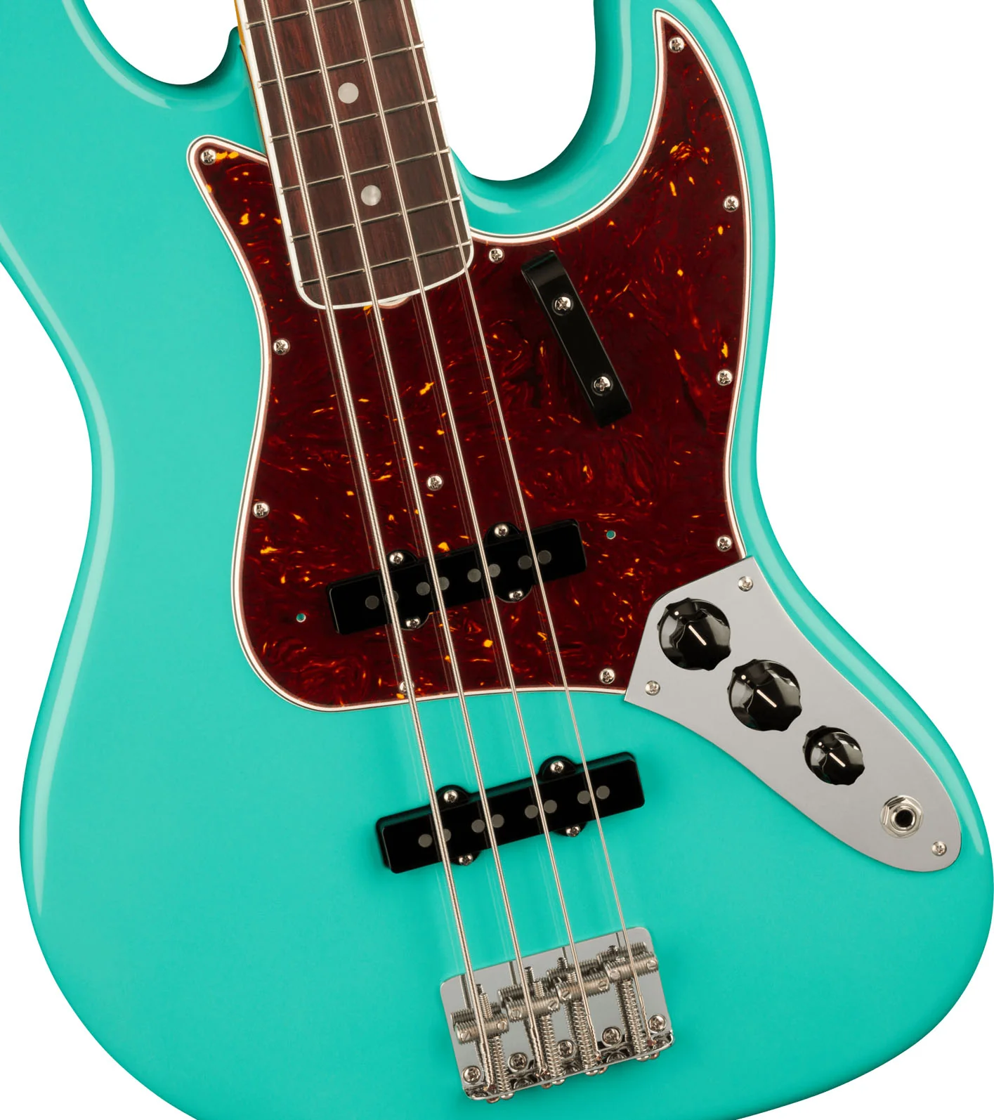 FENDER AMERICAN VINTAGE II 1966 JAZZ BASS RW BAJO ELECTRICO SEA FOAM GREEN - Image 4