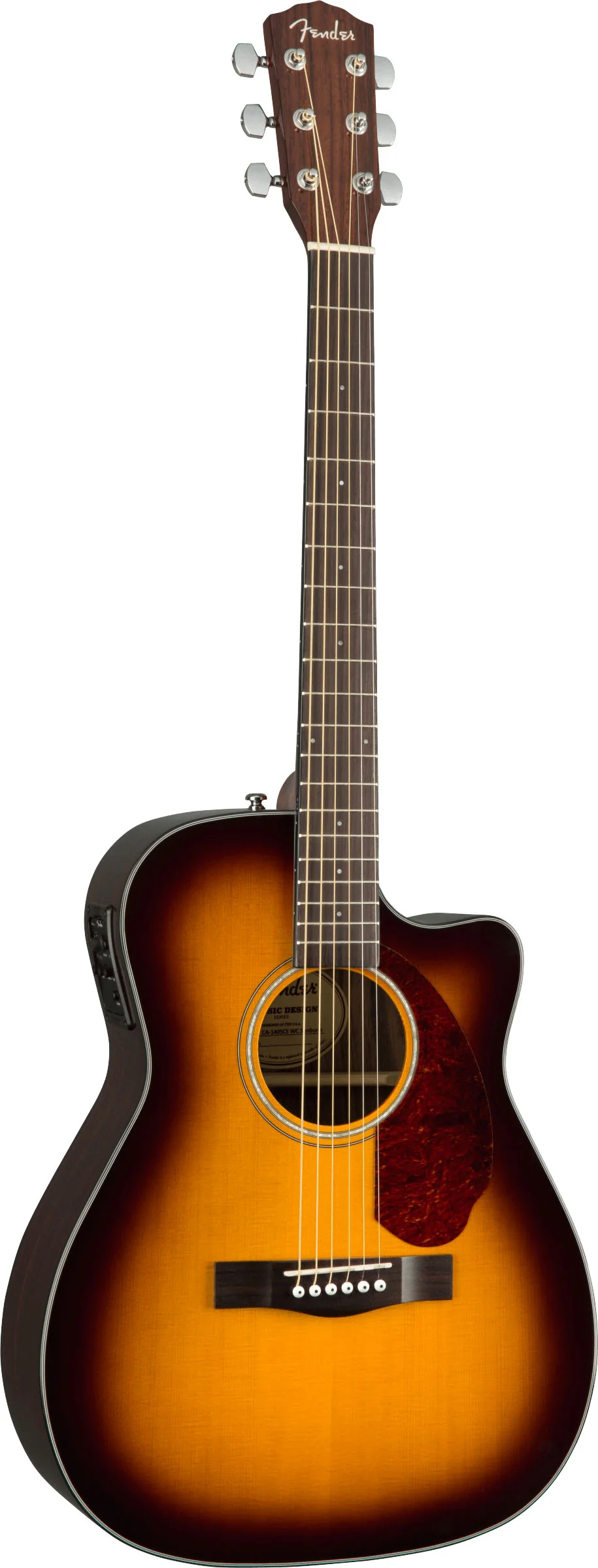 FENDER CC140SCE CONCERT GUITARRA ELECTROACUSTICA SUNBURST CON ESTUCHE - Image 2