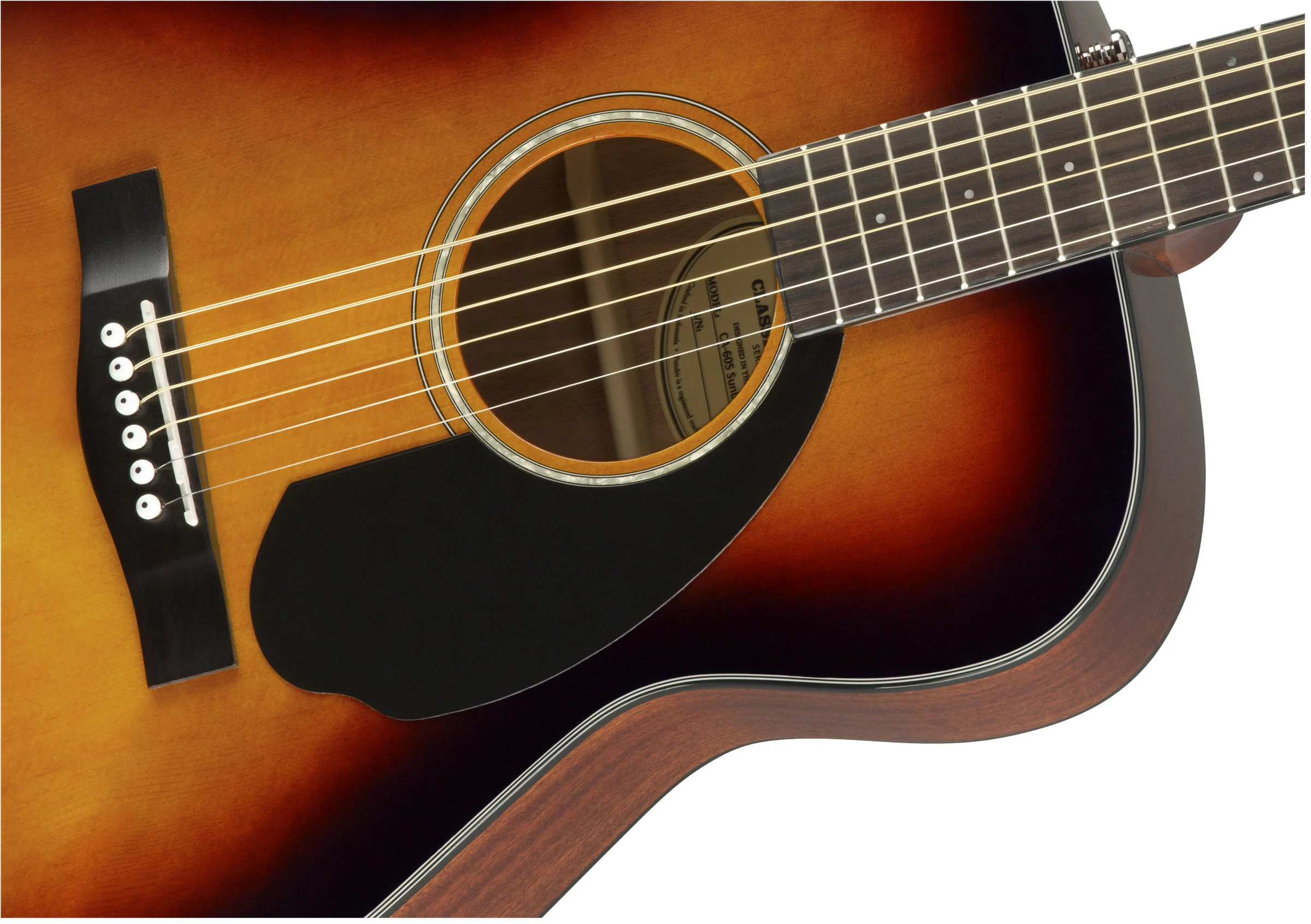 FENDER CC60S 3TS WN GUITARRA ACUSTICA CONCIERTO 3 COLORES SUNBURST - Image 5