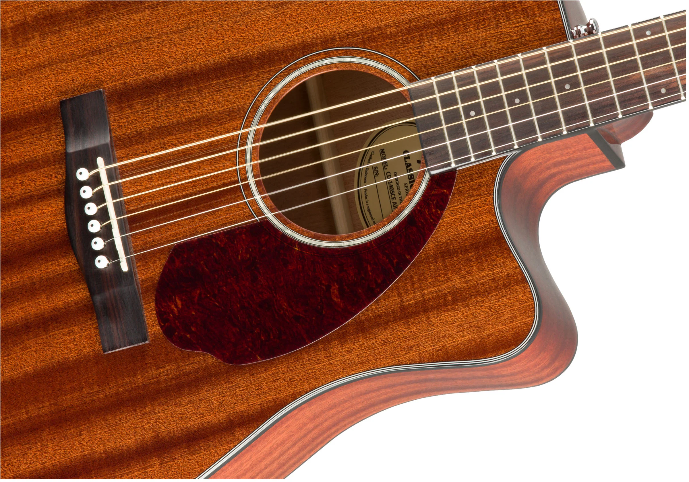 FENDER CD140SCE ALL MAHOGANY WN GUITARRA ELECTROACUSTICA DREADNOUGHT - Image 5