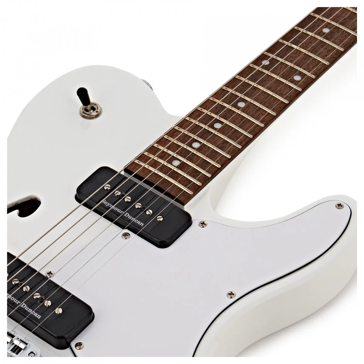 FENDER JA90 JIM ADKINS TELECASTER THINLINE IL GUITARRA ELECTRICA BLANCA - Image 11
