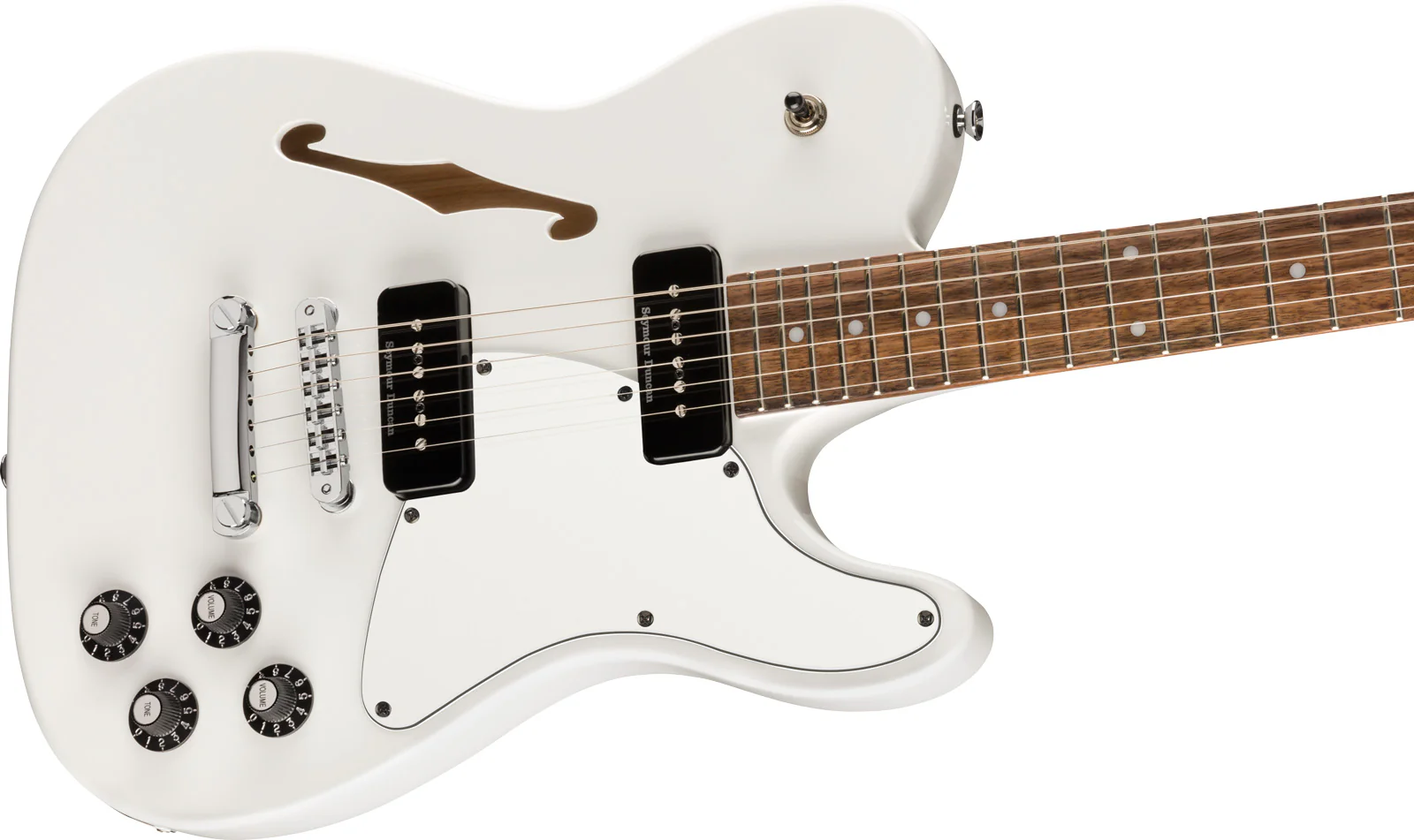 FENDER JA90 JIM ADKINS TELECASTER THINLINE IL GUITARRA ELECTRICA BLANCA - Image 3