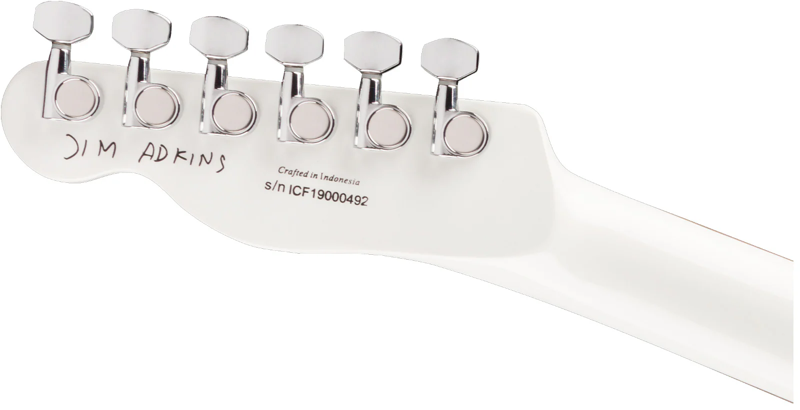 FENDER JA90 JIM ADKINS TELECASTER THINLINE IL GUITARRA ELECTRICA BLANCA - Image 6