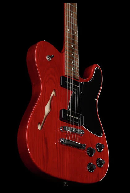 FENDER JA90 JIM ADKINS TELECASTER THINLINE IL GUITARRA ELECTRICA CRIMSON RED TRANSPARENT - Image 15