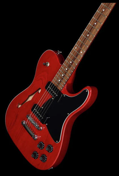 FENDER JA90 JIM ADKINS TELECASTER THINLINE IL GUITARRA ELECTRICA CRIMSON RED TRANSPARENT - Image 18