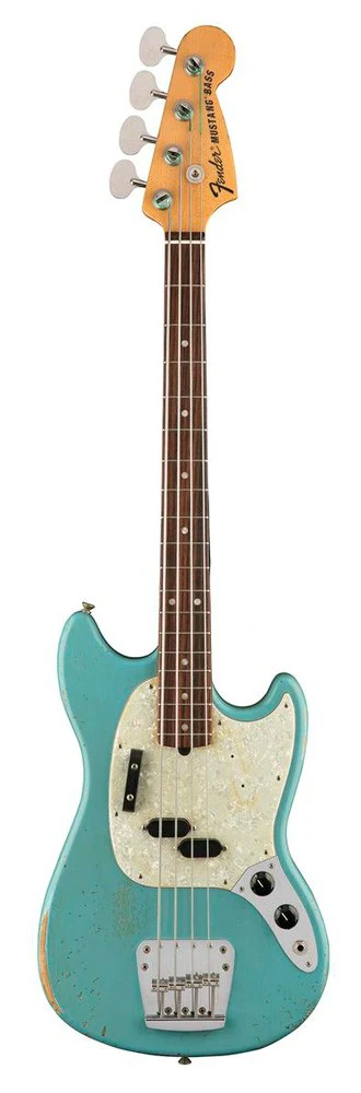 FENDER JMJ ROAD WORN MUSTANG BASS RW BAJO ELECTRICO FADED DAPHNE BLUE