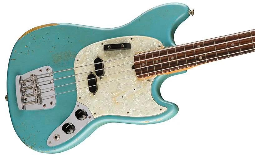 FENDER JMJ ROAD WORN MUSTANG BASS RW BAJO ELECTRICO FADED DAPHNE BLUE - Image 3