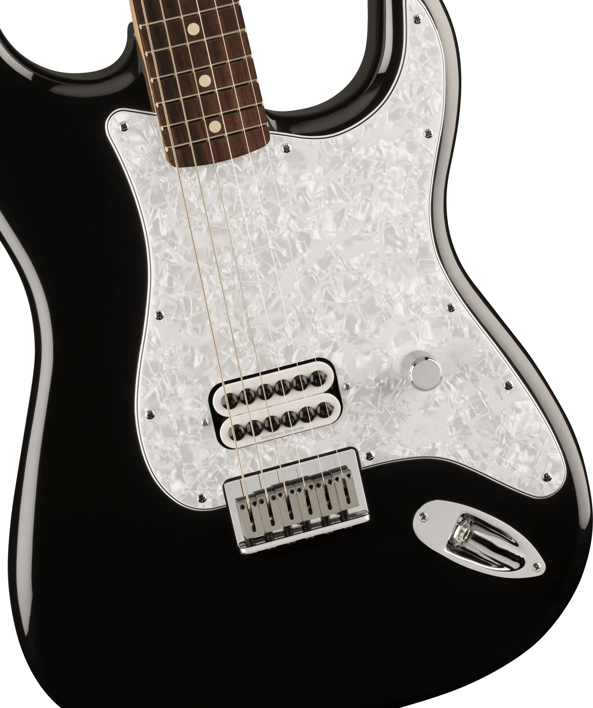 FENDER LIMITED EDITION TOM DELONGE STRATOCASTER RW GUITARRA ELECTRICA NEGRA - Image 4