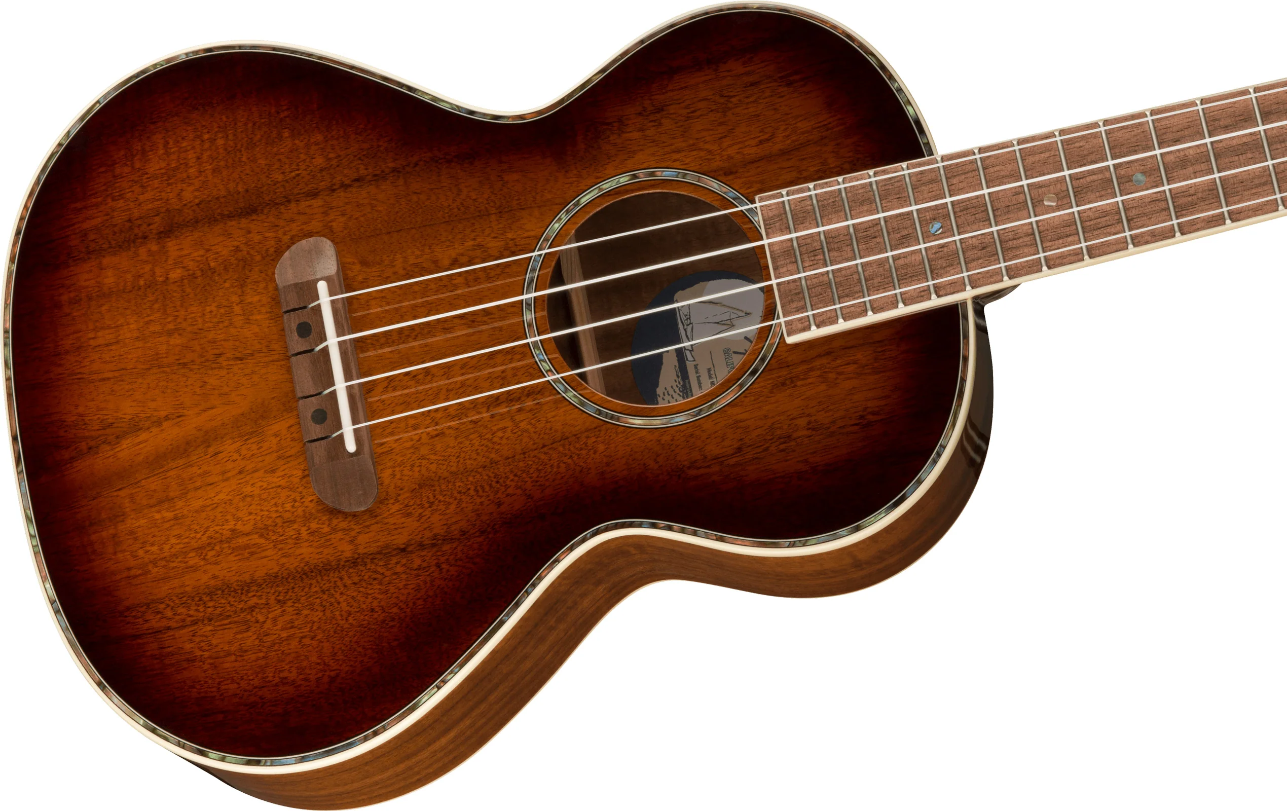 FENDER MONTECITO UKELELE ELECTRIFICADO TENOR SHADED EDGE BURST - Image 4