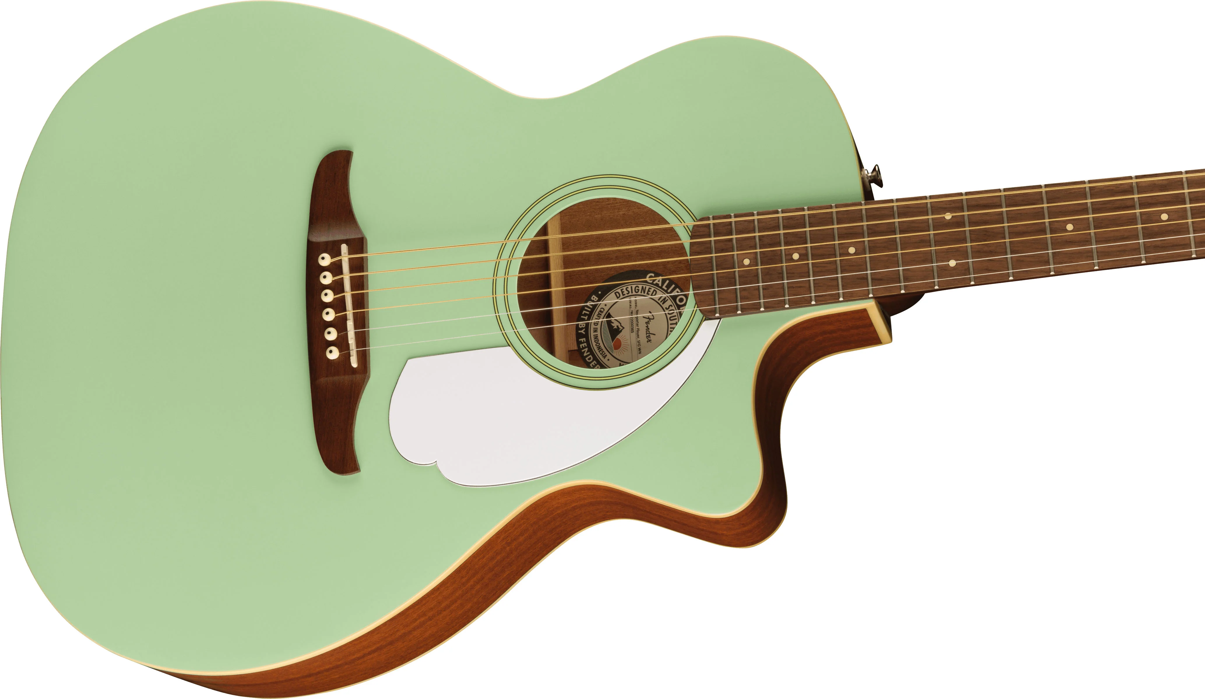 FENDER NEWPORTER PLAYER WN GUITARRA ELECTROACUSTICA SURF GREEN - Image 4