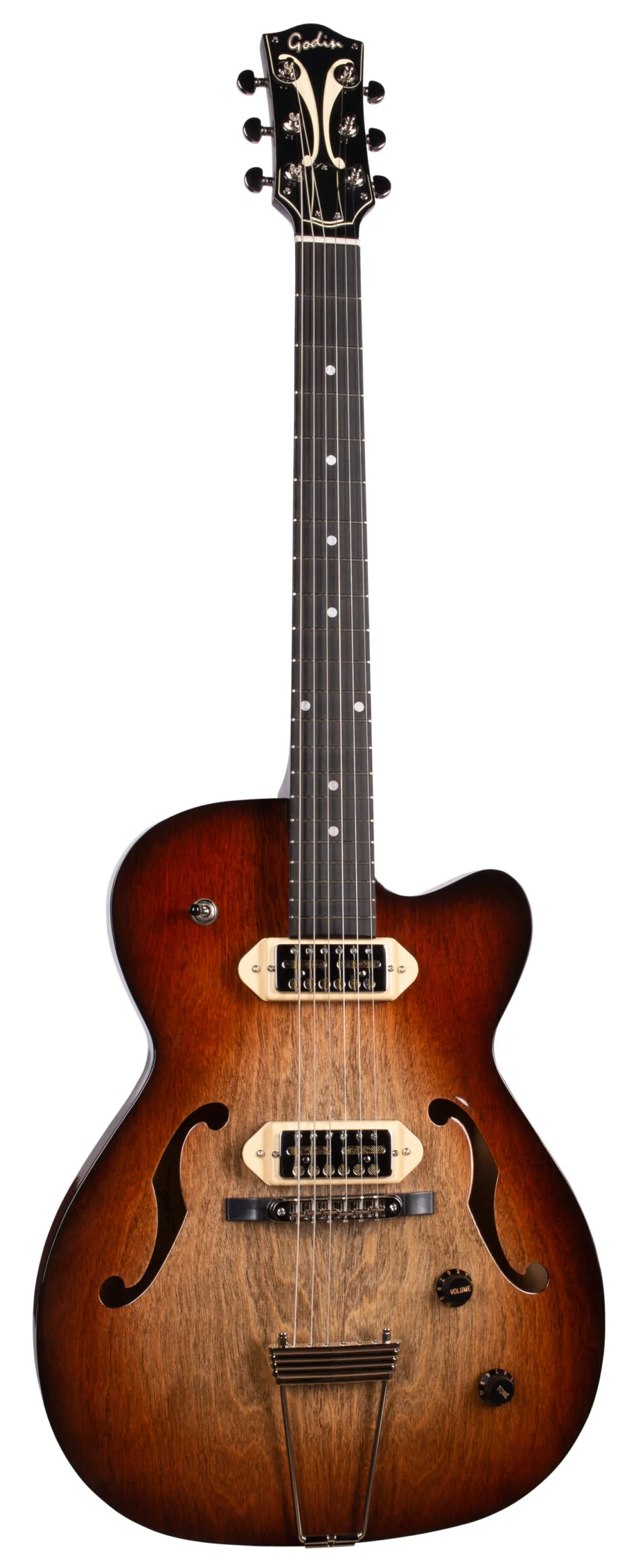 GODIN 5TH AVENUE TL VB HG THINLINE GUITARRA ELECTRICA VINTAGE BURST - Image 3