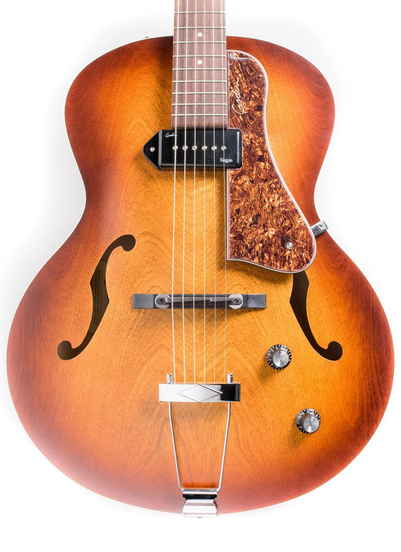 GODIN LP5AVEP90SUN KINGPIN SP90 GUITARRA ELECTRICA COGNAC BURST - Image 5