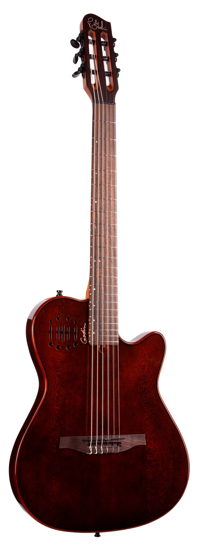 GODIN MULTIAC MUNDIAL KBS GUITARRA ESPAÑOLA ELECTRIFICADA KANYON BURST - Image 3