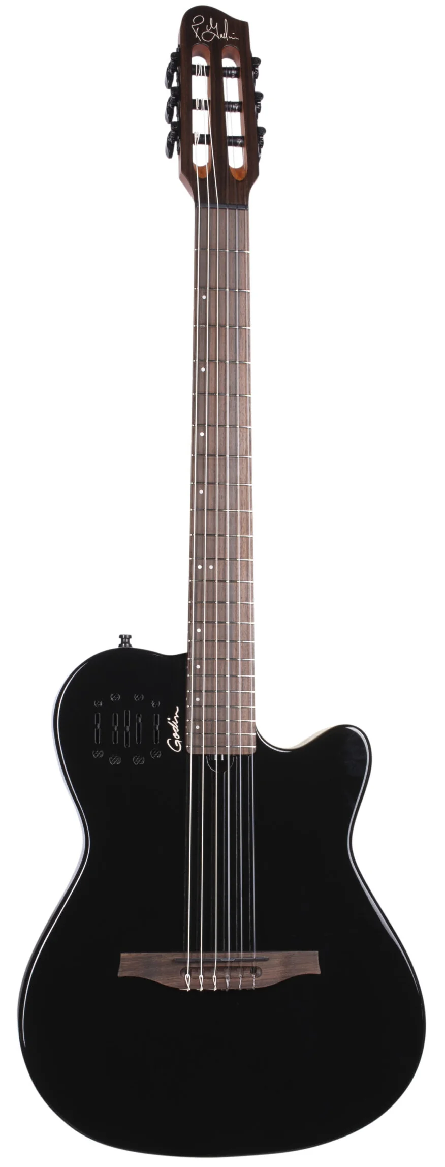 GODIN MULTIAC MUNDIAL OBLK GUITARRA ESPAÑOLA ELECTRIFICADA ONYX BLACK - Image 3